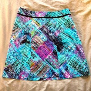 Etcetera Blue PurpleMulticolor Skirt Size 6 Cotton Colorful Summer Party Preppy
